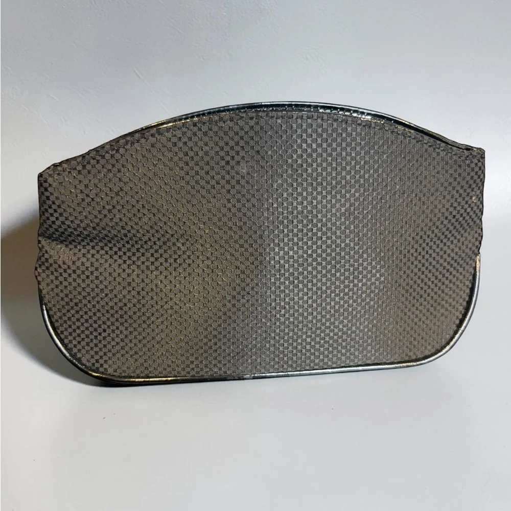 Giorgio Armani Black Textured Cosmetic Pouch/Travel Makeup Pouch